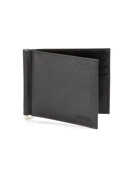 black prada mens wallet|Prada wallet with money clip.